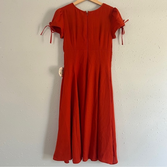 NWT Timeless Ava Burnt Orange MIDI Dress Casual Formal 6 Small - Picture 6 of 6